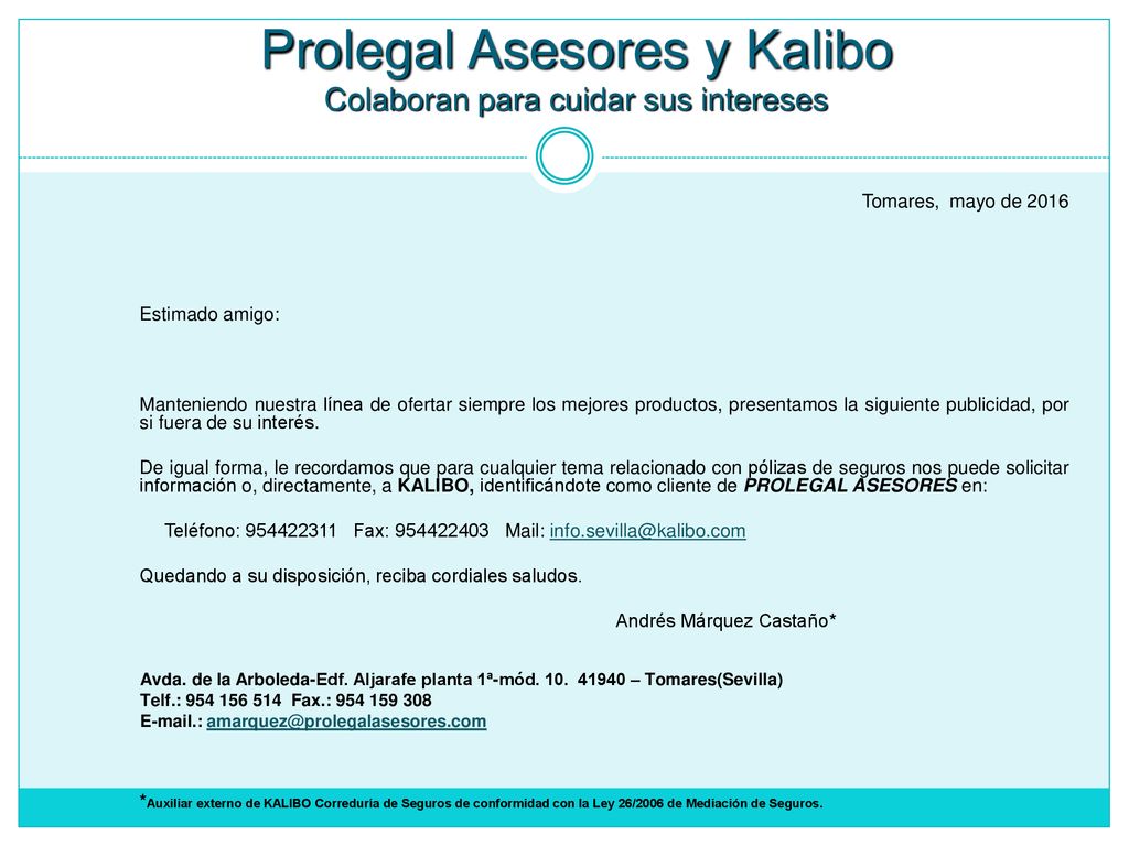 Prolegal Asesores y Kalibo Colaboran para cuidar sus intereses