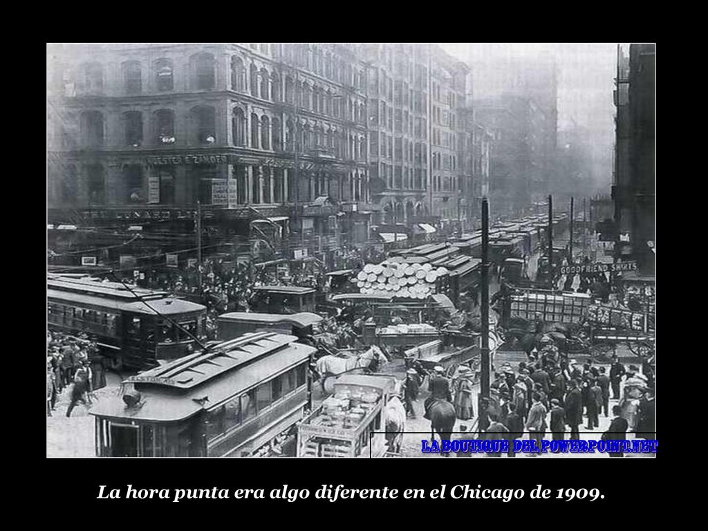 La hora punta era algo diferente en el Chicago de 1909.