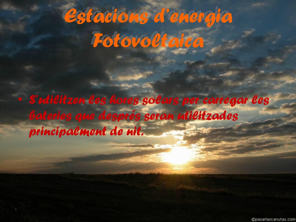 Estacions d’energia Fotovoltaica