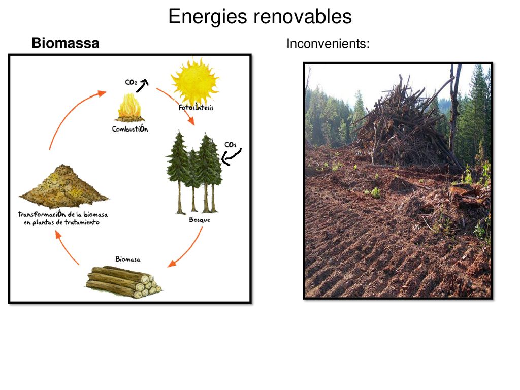 Energies renovables Biomassa Inconvenients: