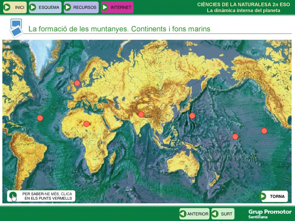 La formació de les muntanyes. Continents i fons marins