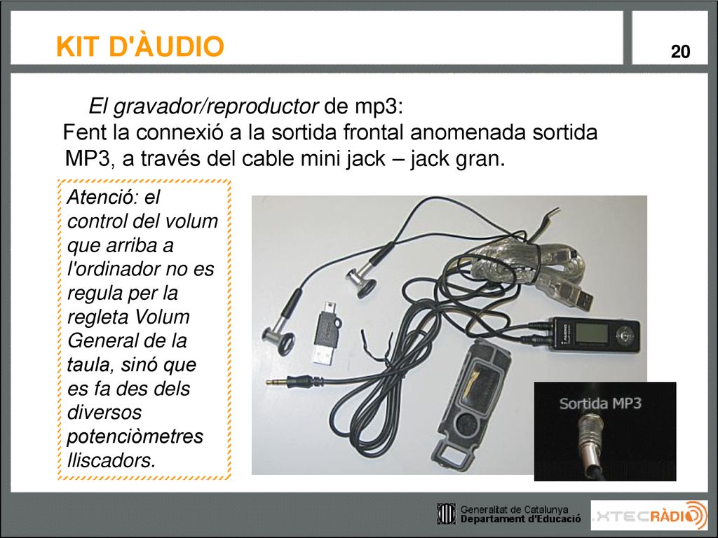 El gravador/reproductor de mp3: