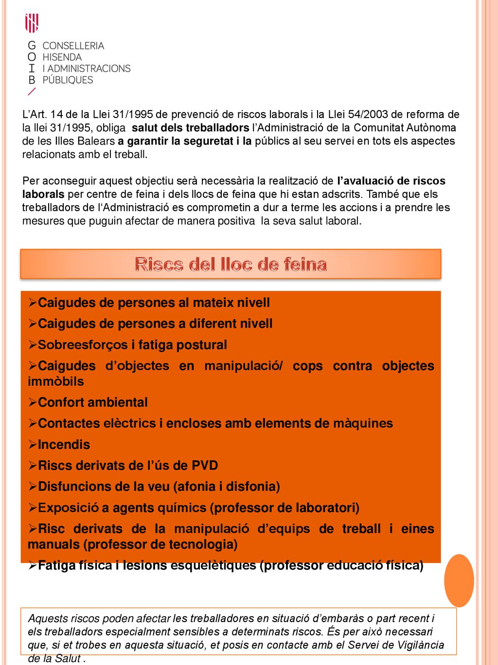 Riscs del lloc de feina Caigudes de persones al mateix nivell