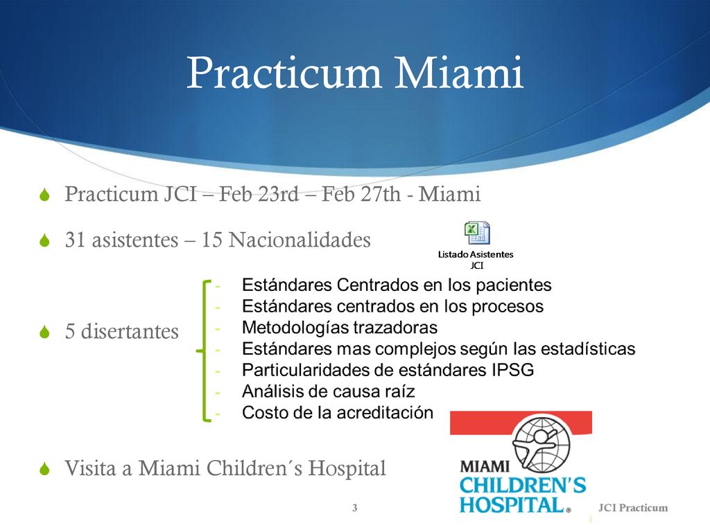 Practicum Miami Practicum JCI – Feb 23rd – Feb 27th - Miami