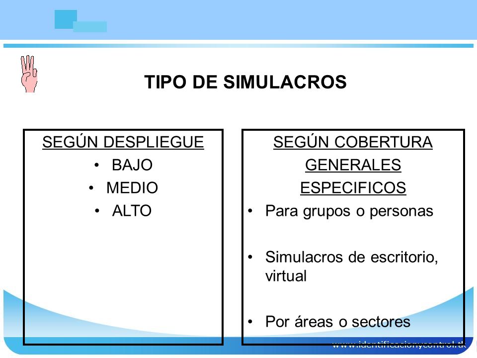 TIPO DE SIMULACROS SEGÚN DESPLIEGUE BAJO MEDIO ALTO SEGÚN COBERTURA