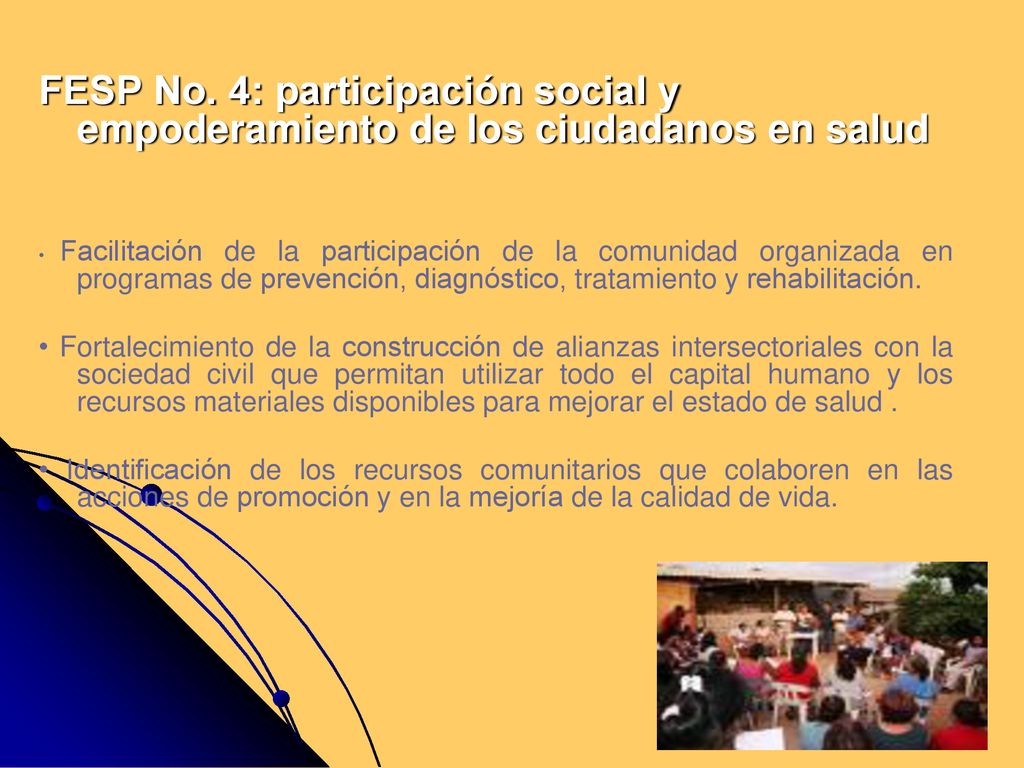 FESP No. 4: participación social y empoderamiento de los ciudadanos en salud