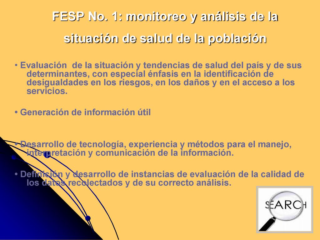 FESP No. 1: monitoreo y análisis de la situación de salud de la población