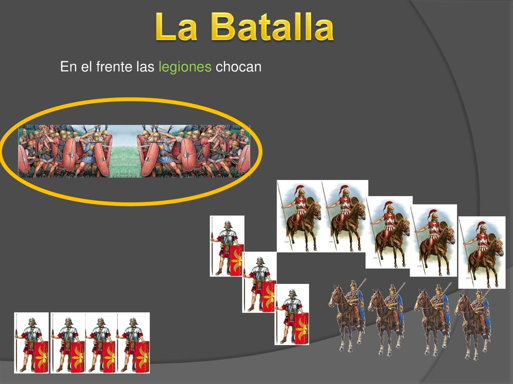 La Batalla En el frente las legiones chocan