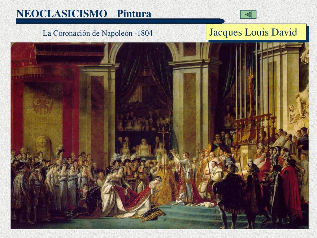 Pintura Jacques Louis David La Coronación de Napoleón -1804