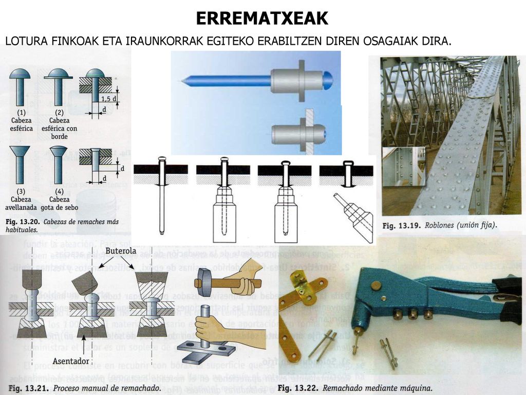 ERREMATXEAK LOTURA FINKOAK ETA IRAUNKORRAK EGITEKO ERABILTZEN DIREN OSAGAIAK DIRA.