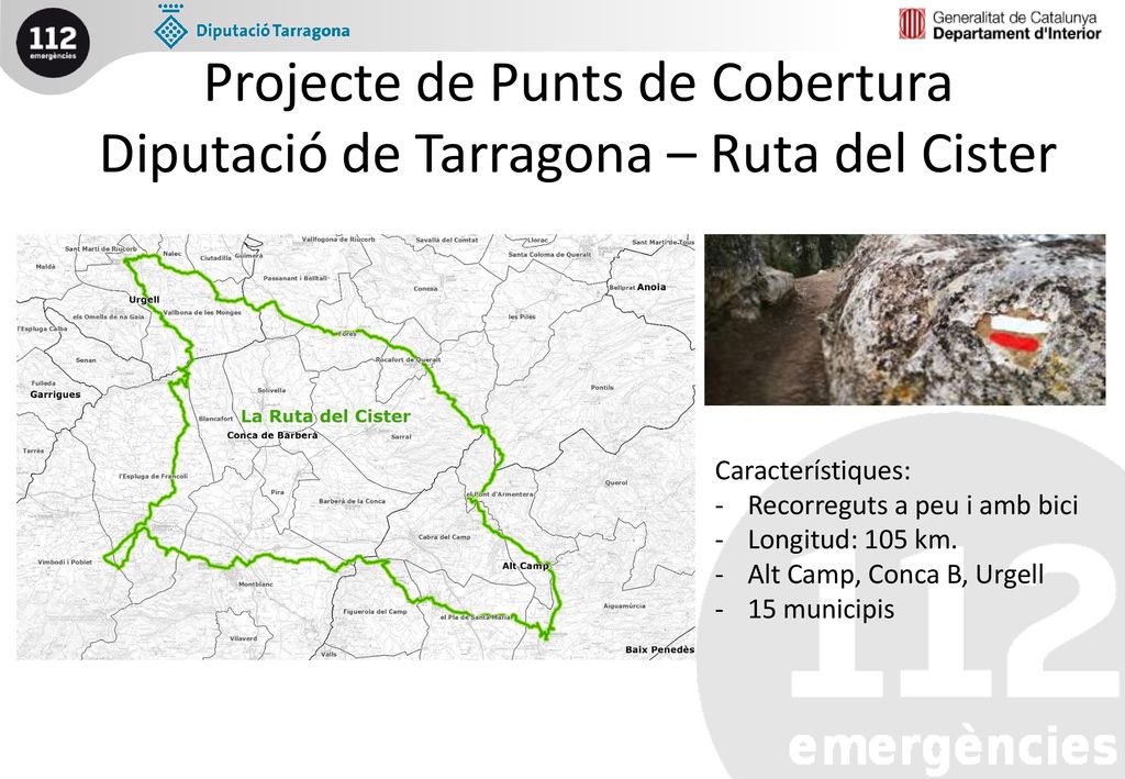 Projecte de Punts de Cobertura Diputació de Tarragona – Ruta del Cister