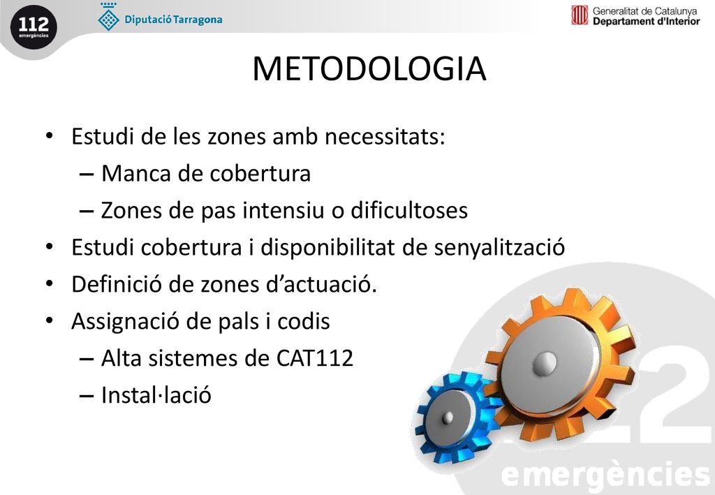 METODOLOGIA Estudi de les zones amb necessitats: Manca de cobertura