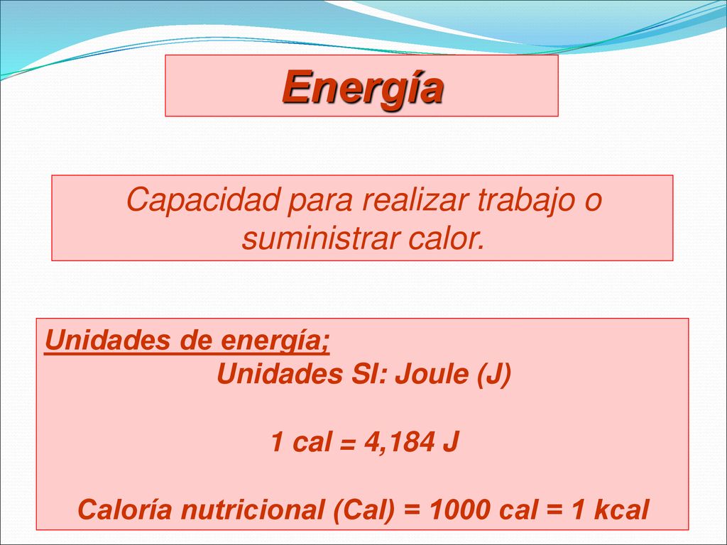 Caloría nutricional (Cal) = 1000 cal = 1 kcal
