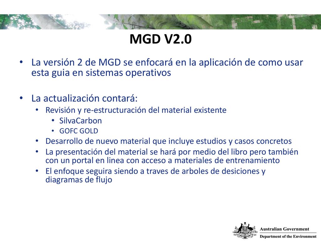 MGD V2.0 La versión 2 de MGD se enfocará en la aplicación de como usar esta guia en sistemas operativos.