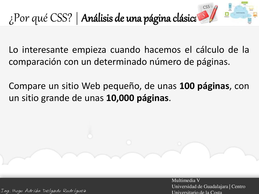 ¿Por qué CSS | Análisis de una página clásica