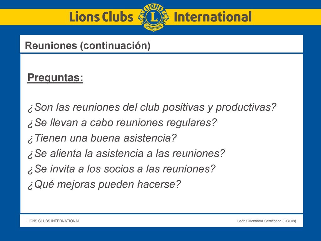 ¿Son las reuniones del club positivas y productivas