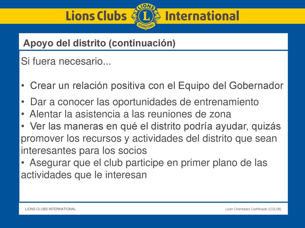 Crear un relación positiva con el Equipo del Gobernador