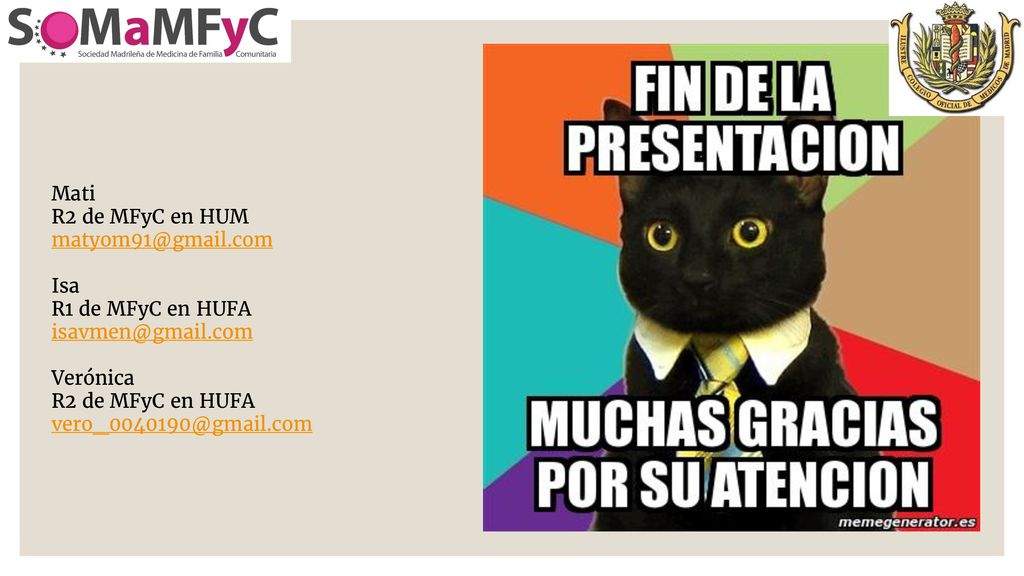 Mati R2 de MFyC en HUM. Isa. R1 de MFyC en HUFA. Verónica.