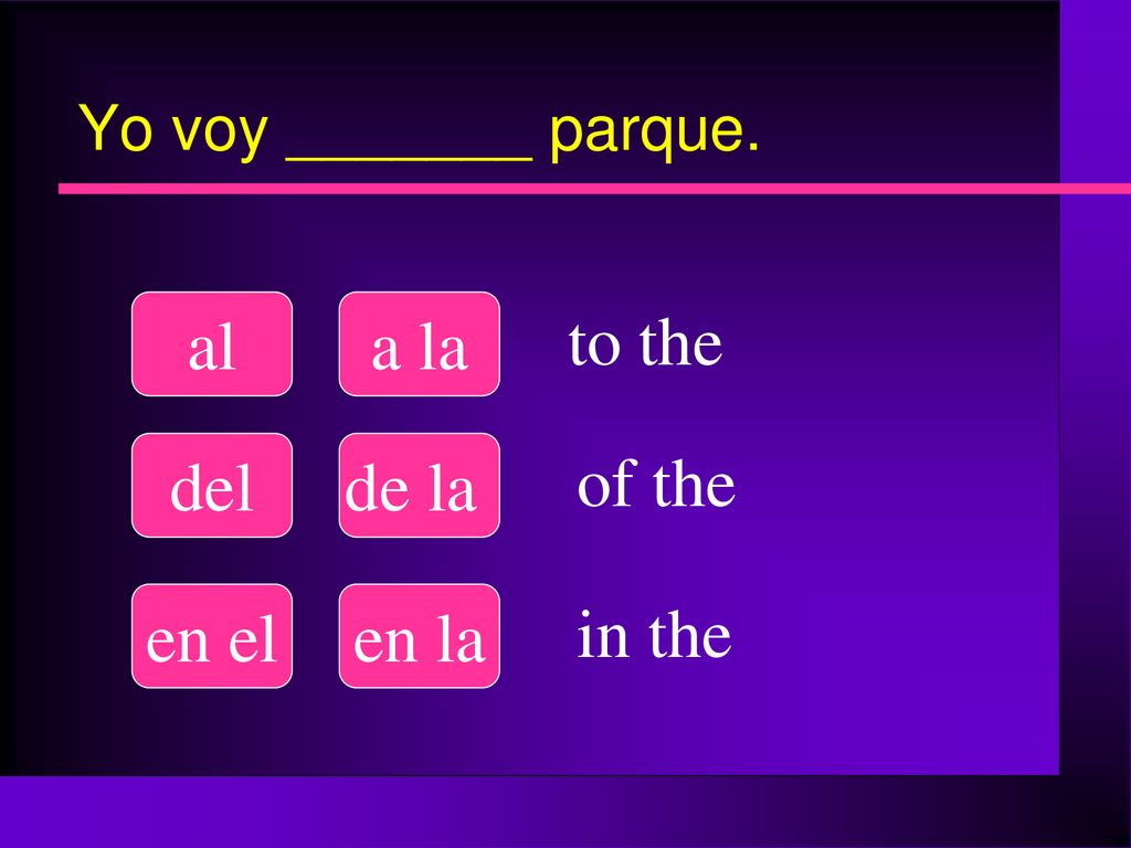 al a la to the del de la of the en el en la in the