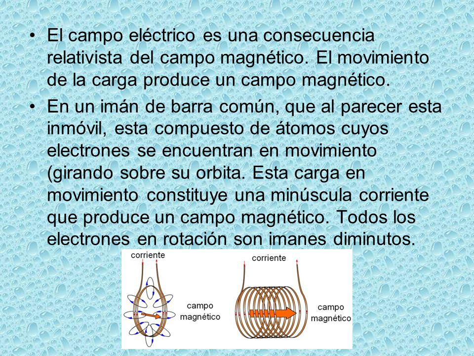 El campo eléctrico es una consecuencia relativista del campo magnético
