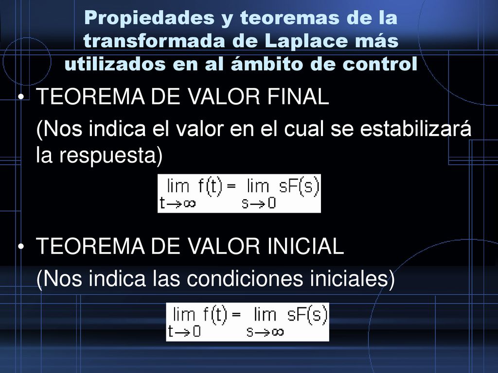 (Nos indica el valor en el cual se estabilizará la respuesta)