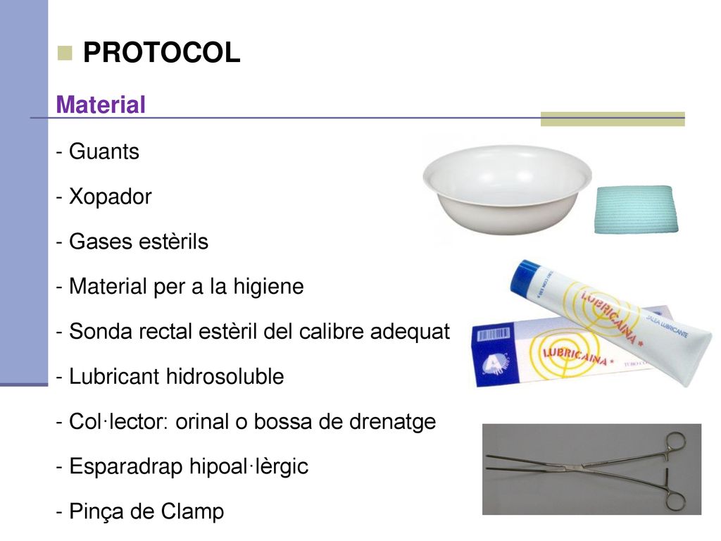 PROTOCOL Material - Guants - Xopador - Gases estèrils
