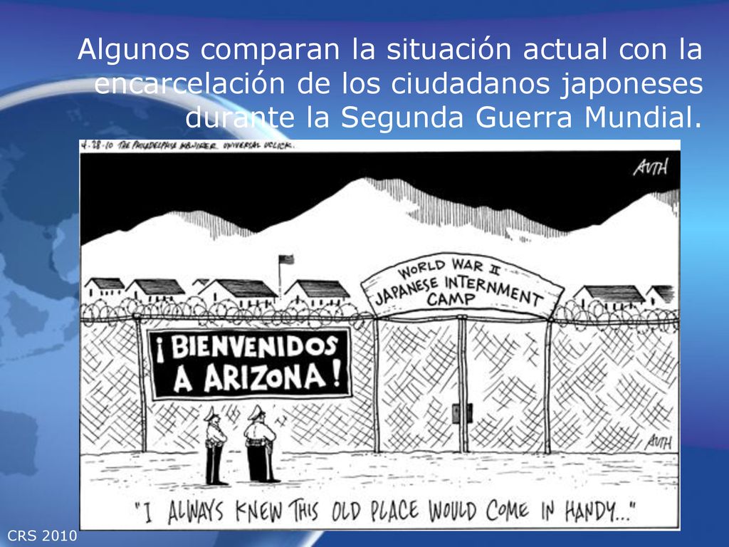 Algunos comparan la situación actual con la encarcelación de los ciudadanos japoneses durante la Segunda Guerra Mundial.