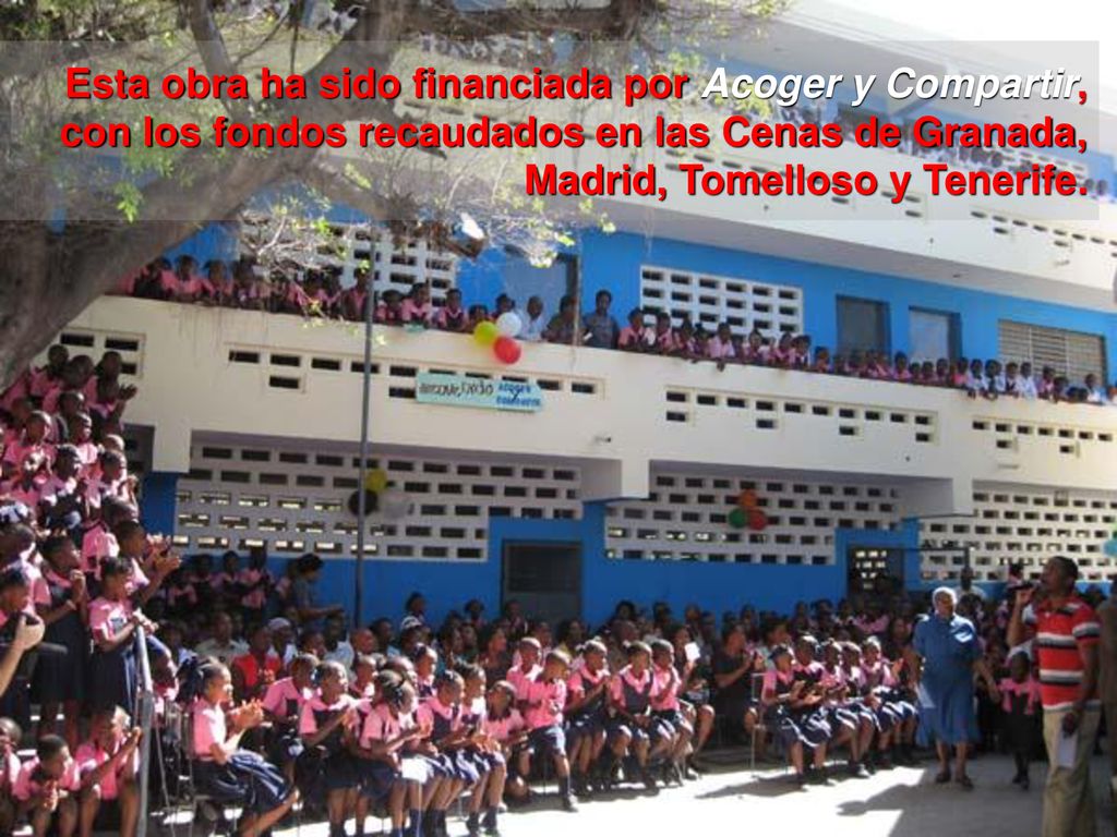Esta obra ha sido financiada por Acoger y Compartir, con los fondos recaudados en las Cenas de Granada, Madrid, Tomelloso y Tenerife.