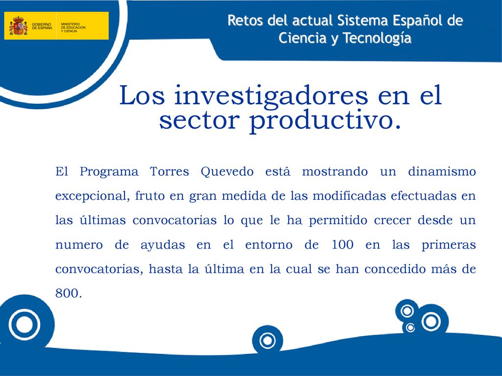 Los investigadores en el sector productivo.