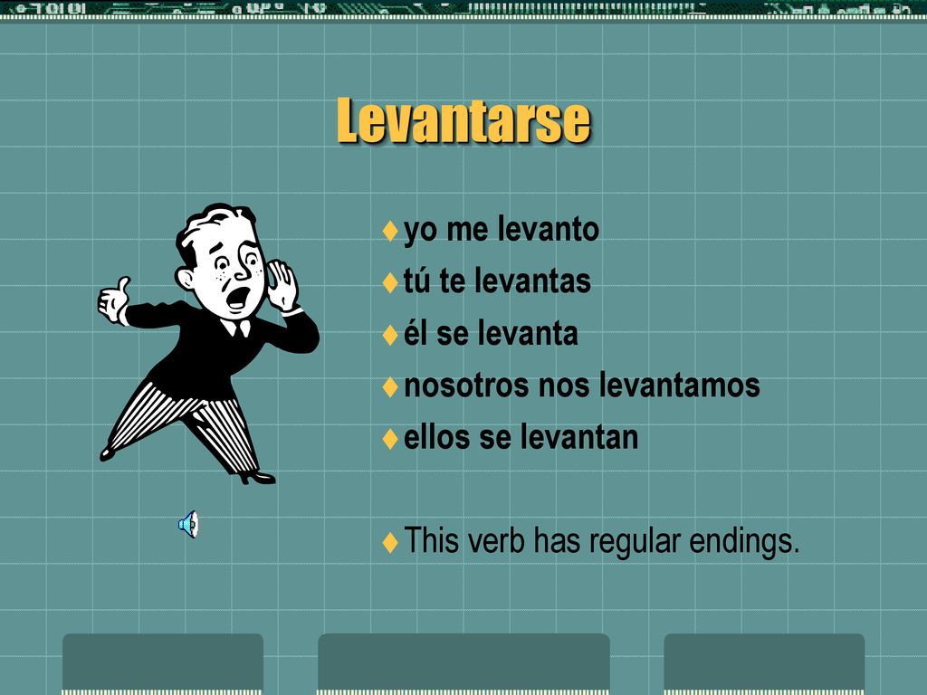 Levantarse yo me levanto tú te levantas él se levanta