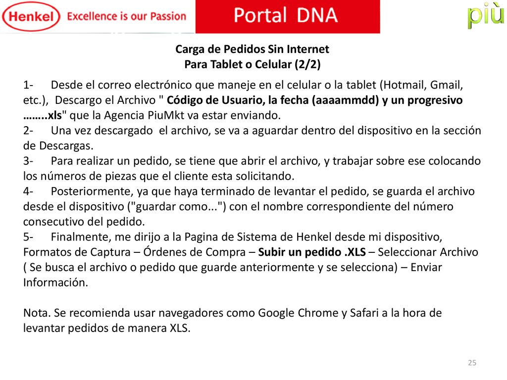 Carga de Pedidos Sin Internet Para Tablet o Celular (2/2)
