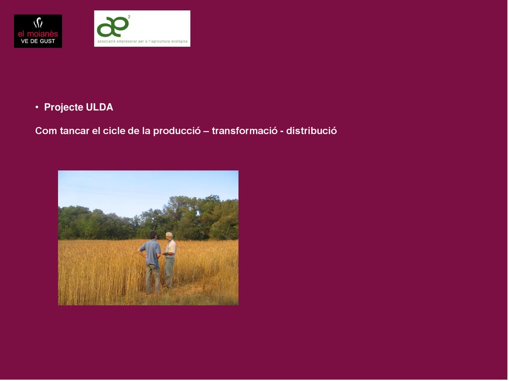 Projecte ULDA Com tancar el cicle de la producció – transformació - distribució
