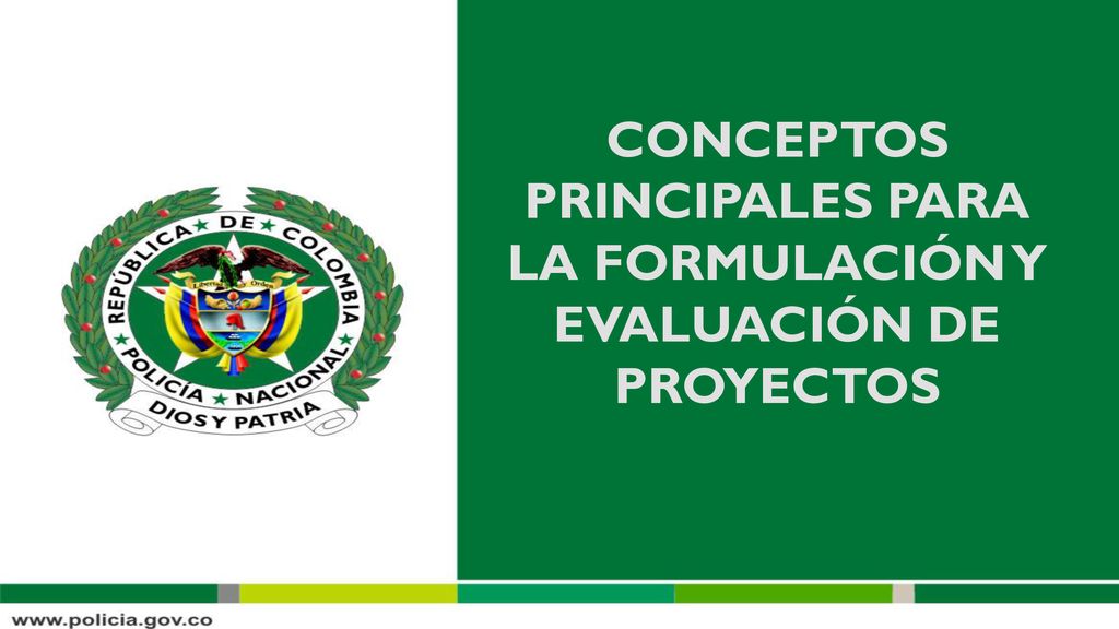 Conceptos principales para la formulación y evaluación de proyectos