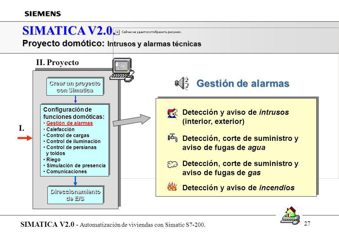 SIMATICA V2.0. Proyecto domótico: Intrusos y alarmas técnicas