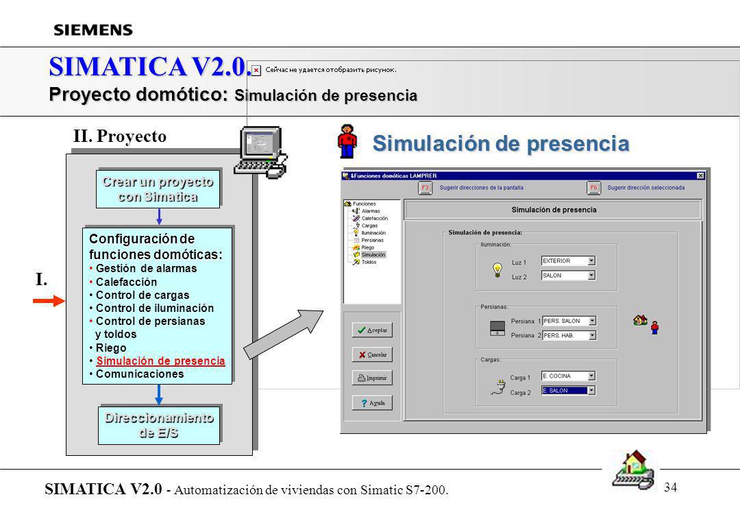 SIMATICA V2.0. Proyecto domótico: Simulación de presencia II. Proyecto