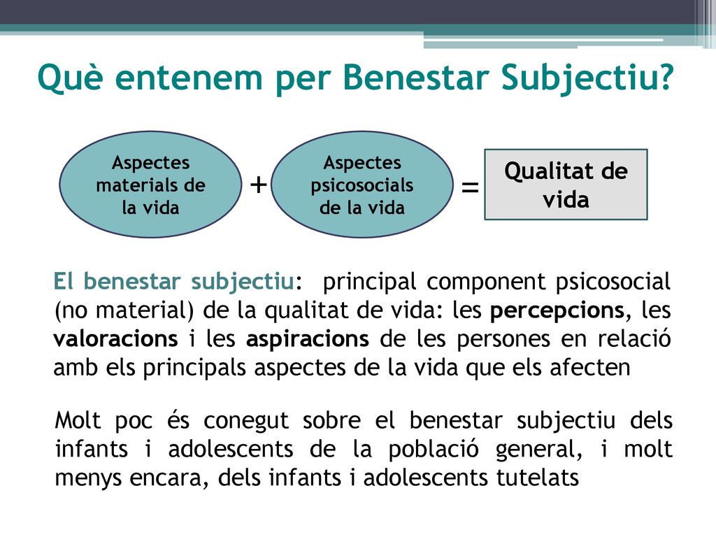 Aspectes materials de la vida Aspectes psicosocials de la vida
