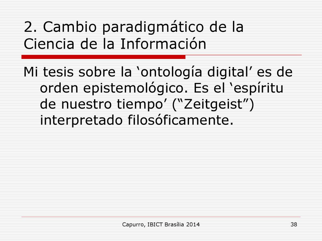 2. Cambio paradigmático de la Ciencia de la Información