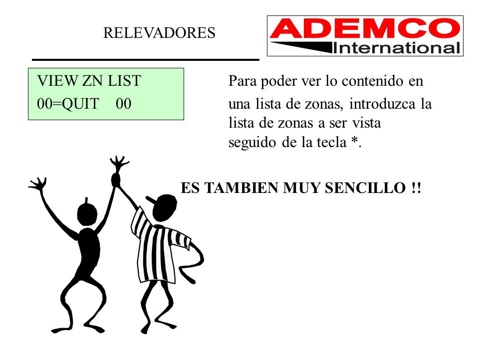 RELEVADORES VIEW ZN LIST Para poder ver lo contenido en.