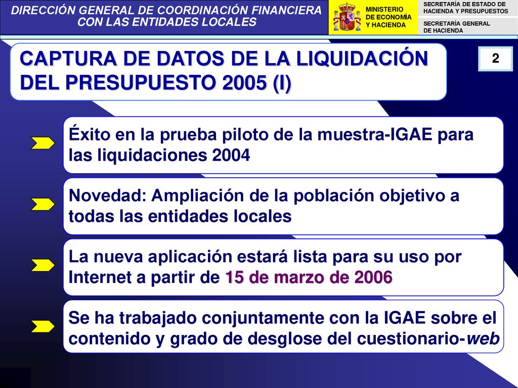 CAPTURA DE DATOS DE LA LIQUIDACIÓN DEL PRESUPUESTO 2005 (I)