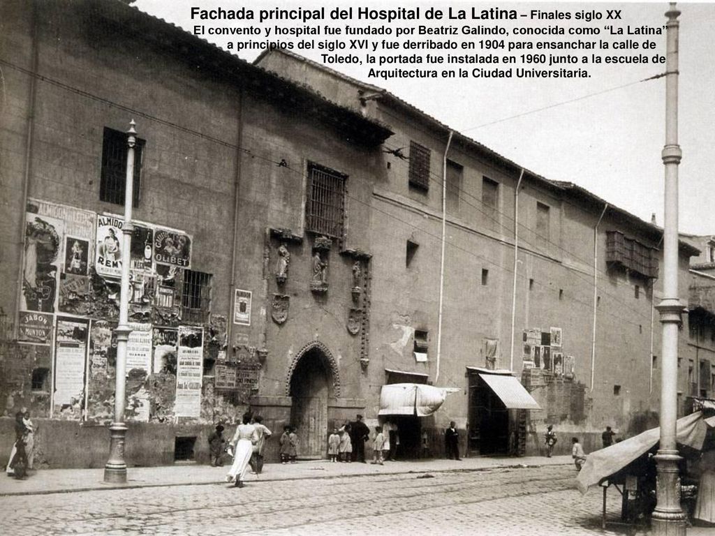 Fachada principal del Hospital de La Latina – Finales siglo XX