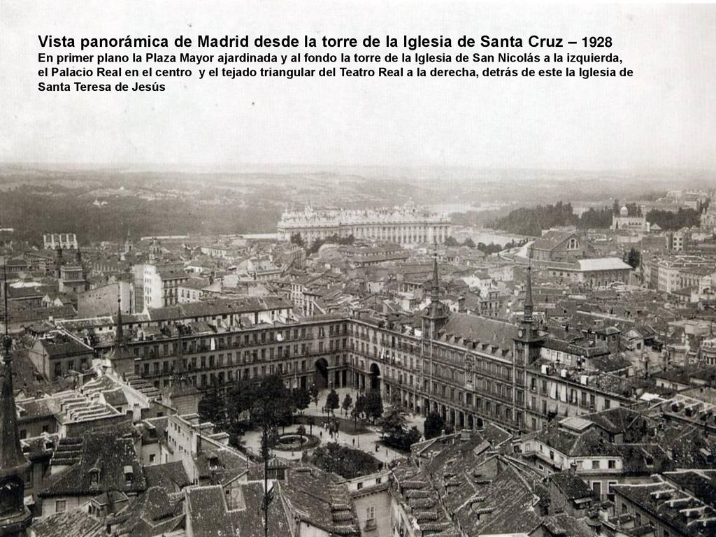 Vista panorámica de Madrid desde la torre de la Iglesia de Santa Cruz – 1928