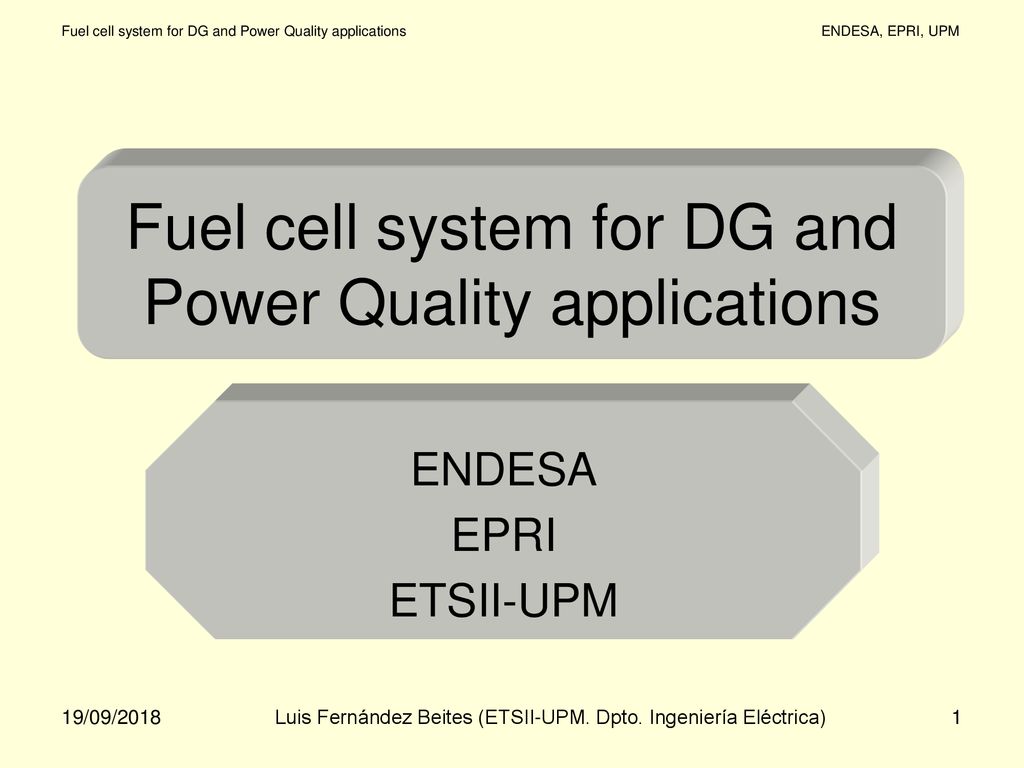 Fuel cell system for DG and Power Quality applications