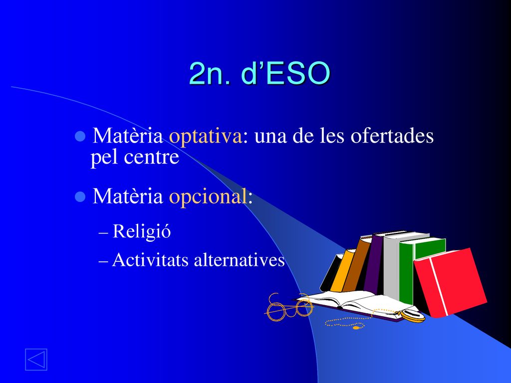 2n. d’ESO Matèria optativa: una de les ofertades pel centre