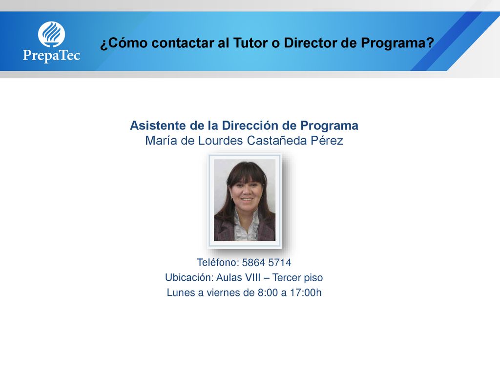 ¿Cómo contactar al Tutor o Director de Programa