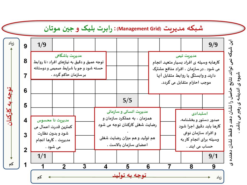 شبکه مدیریت (Management Grid) : رابرت بلیک و جین موتان