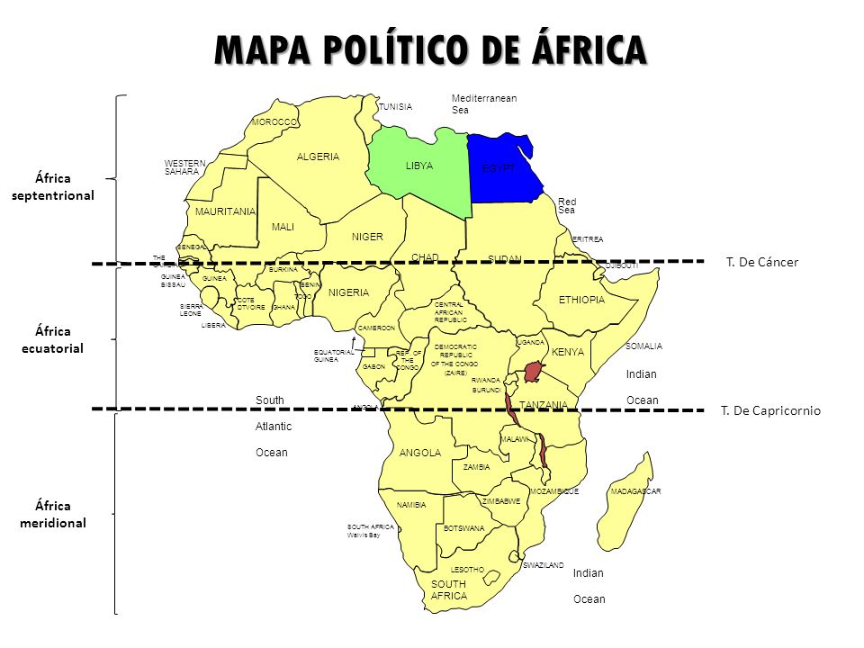 MAPA POLÍTICO DE ÁFRICA