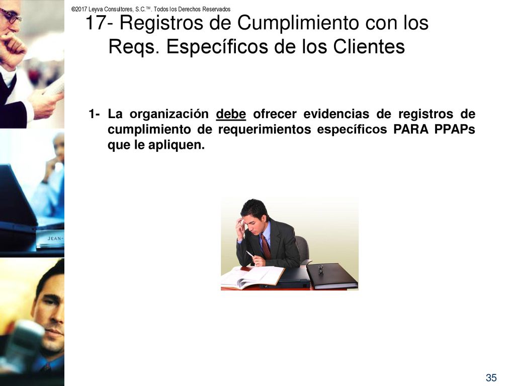 17- Registros de Cumplimiento con los Reqs. Específicos de los Clientes