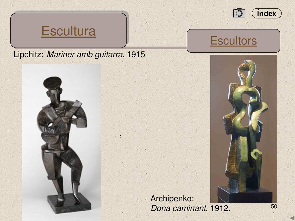 Escultura Escultors Lipchitz: Mariner amb guitarra, 1915 , Archipenko: