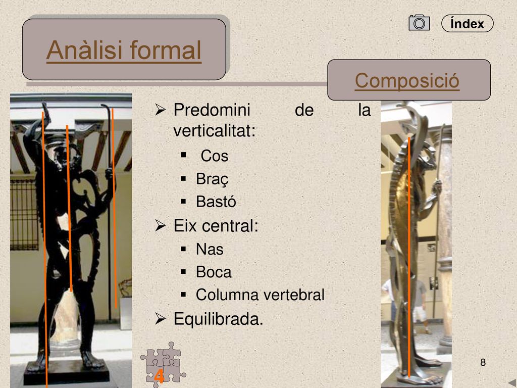 Anàlisi formal Composició 4 Predomini de la verticalitat: Cos