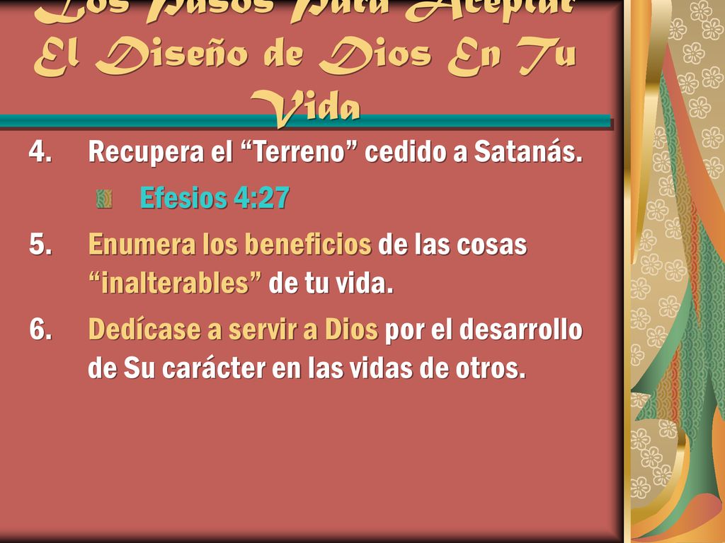 Los Pasos Para Aceptar El Diseño de Dios En Tu Vida